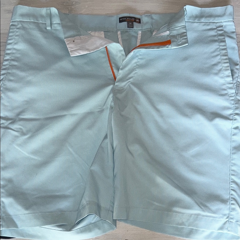 Light Blue Peter Millar Golf Shorts